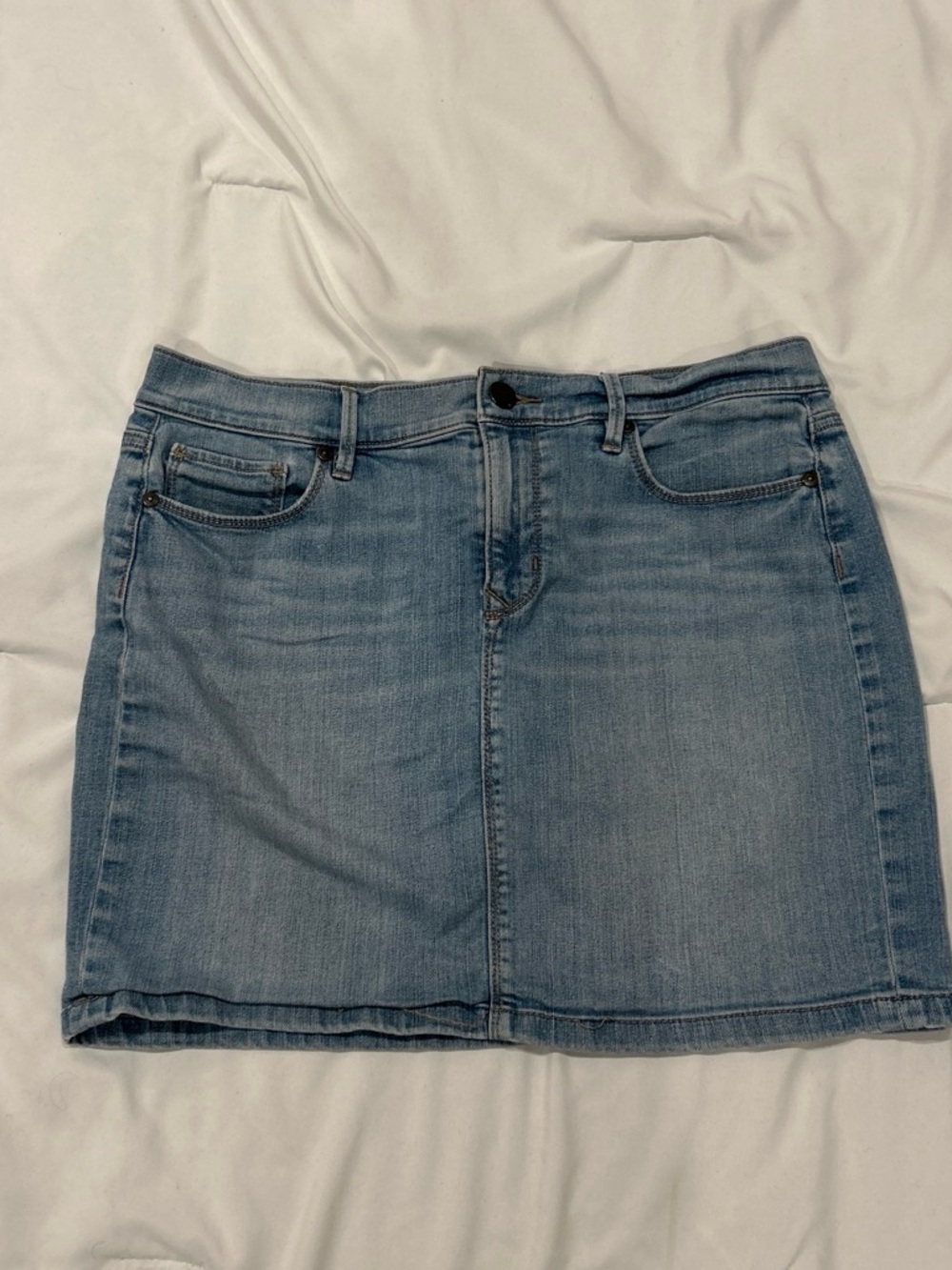 LOFT Light Blue Denim Mini Skirt